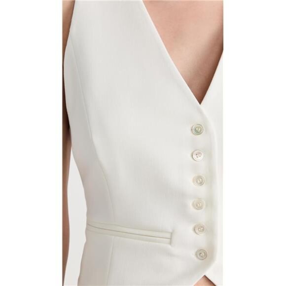 Favorite Daughter The Favorite Vest Ivory Scandi Off Duty Cropped Women's - Picture 13 of 14